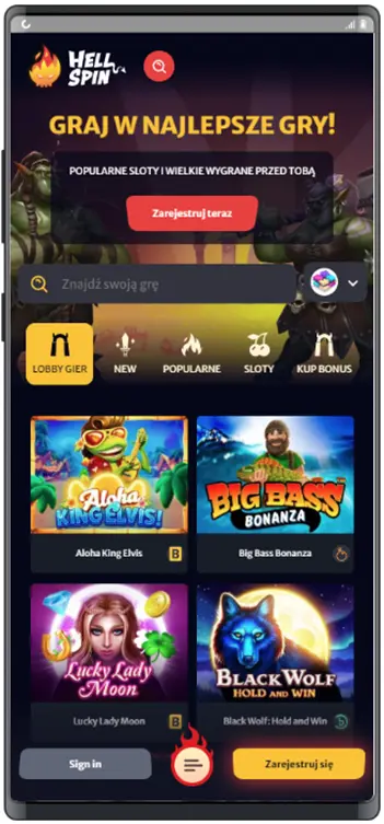 hellspin casino wercja mobilna