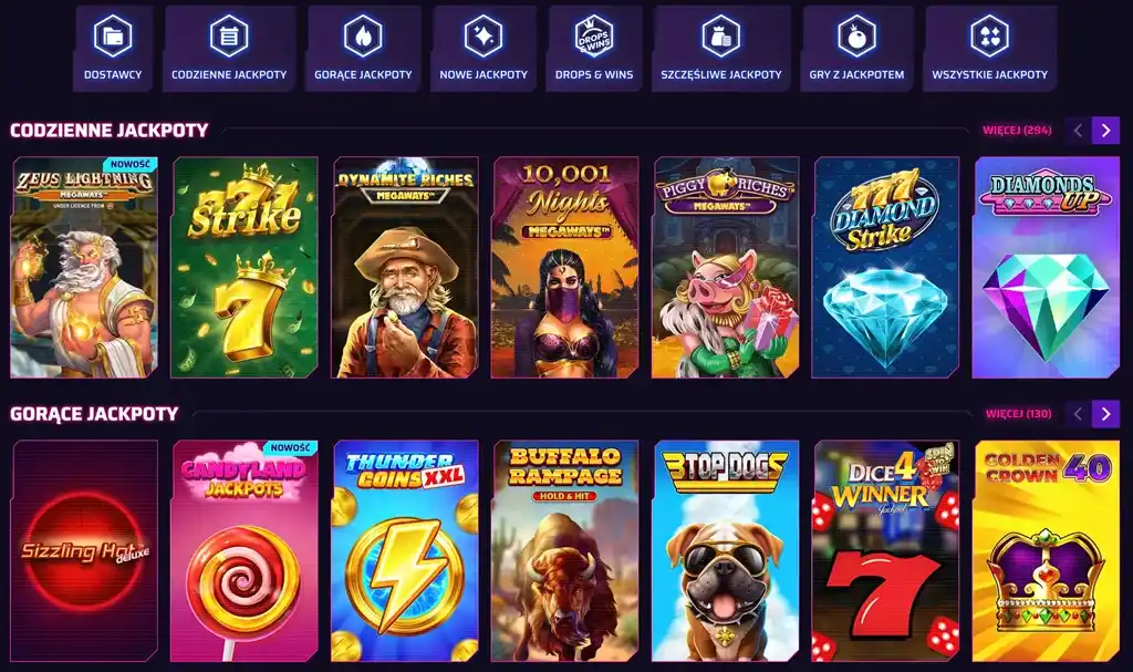 roby casino jackpoty