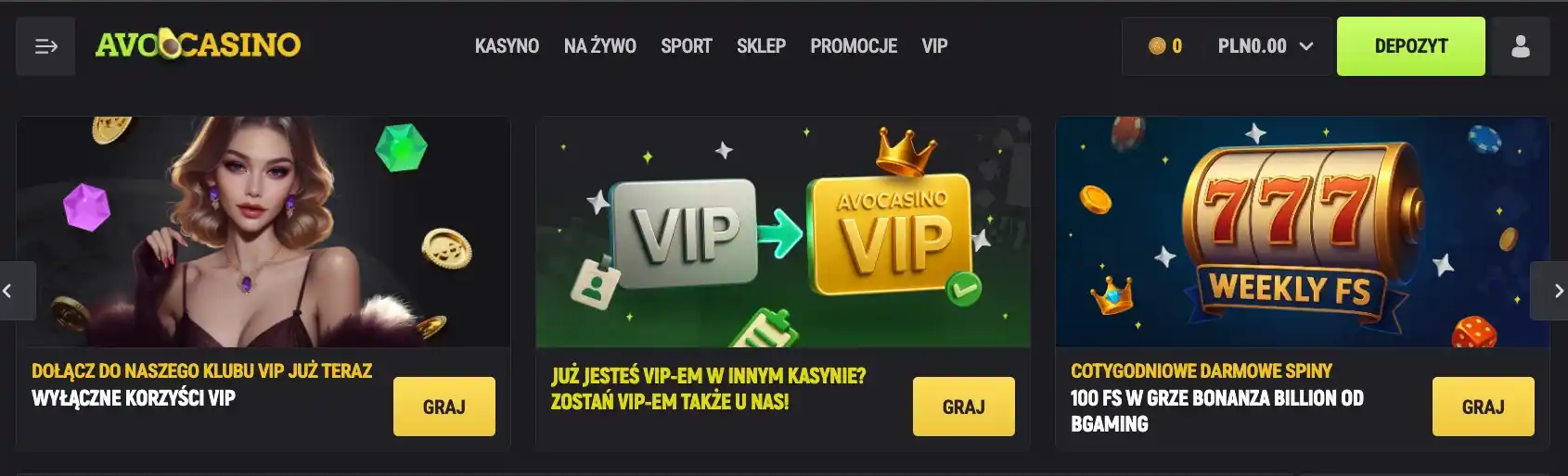 avocasino promocje