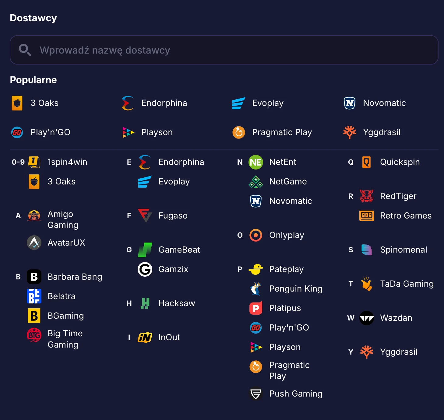 brionis dostawcy